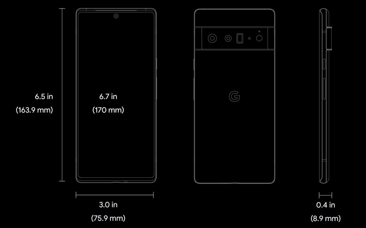 Google Pixel 6 Pro Specs sheet - Pixel Unboxed